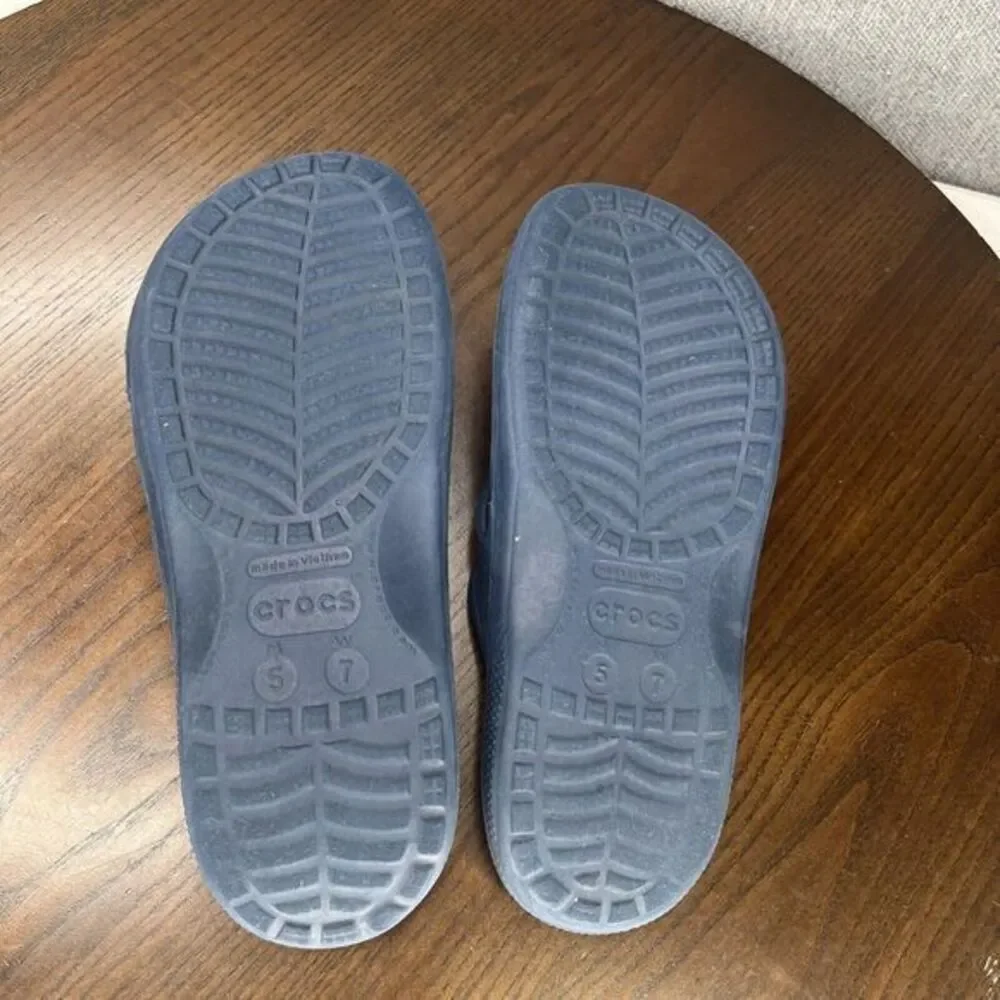 Crocs Baya Sandals Women's 7 Blue Comfort Thong Flip Flop Slip On‎ Water Shoe